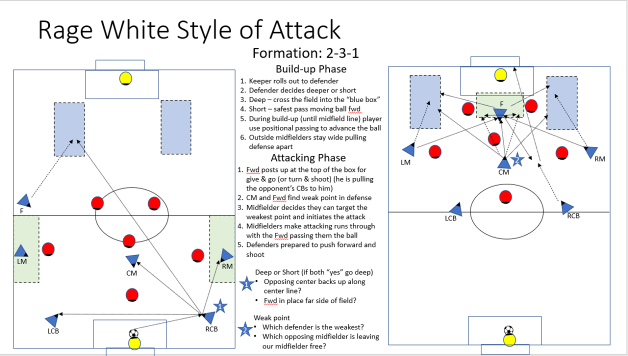 Rage White diagram of attacking style