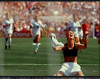 Brandi Chastain celebrating.